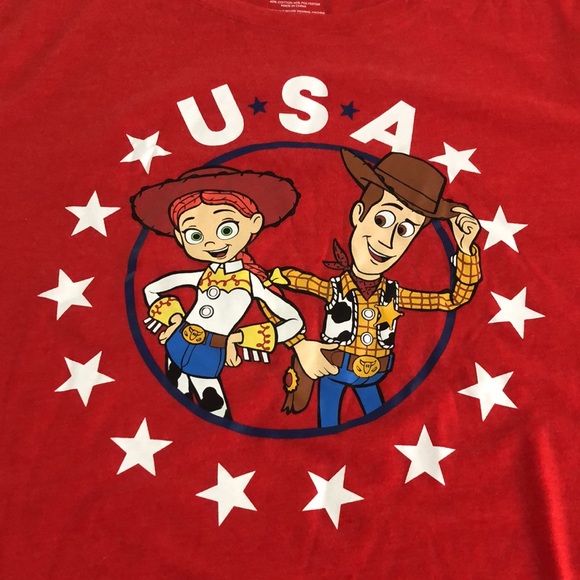 Disney Toy Story Woody & Jessie USA Short Sleeve Tee - Picture 7 of 9